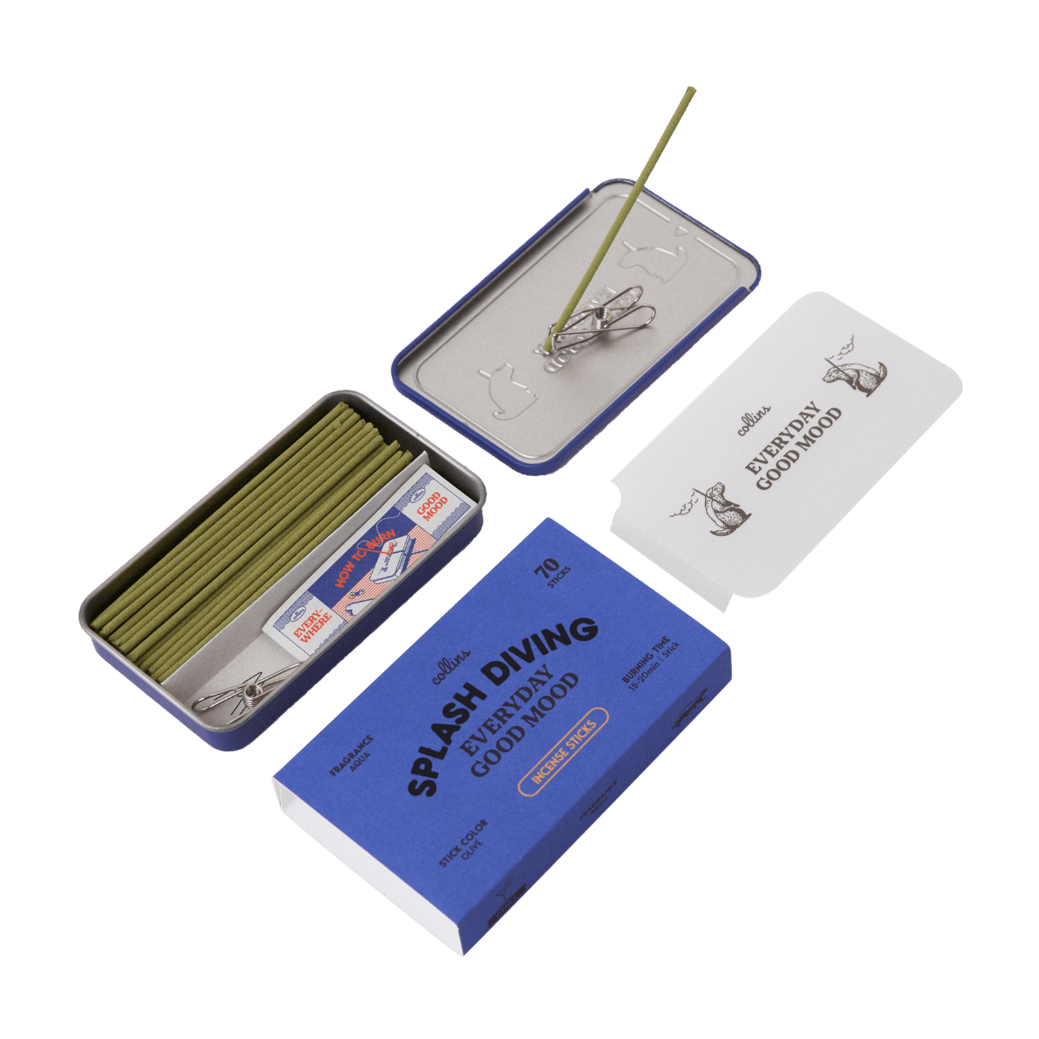 COLLINS | INCENSE | SPLASH DIVING | EVERYDAY GOOD MOOD INCENSE STICKS - Naturwood Limited