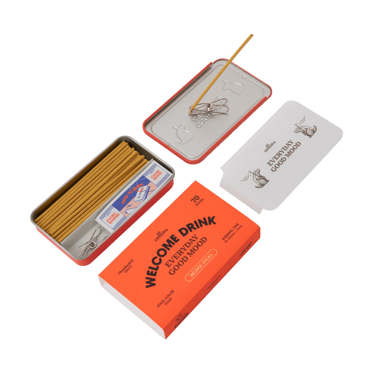 COLLINS | INCENSE | WELCOME DRINK | EVERYDAY GOOD MOOD INCENSE STICKS - Naturwood Limited